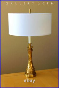 The Midas Touch! Gold Leaf Rocket Table Lamp! MID Century Brass 50's 60's Vtg