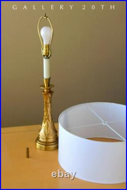 The Midas Touch! Gold Leaf Rocket Table Lamp! MID Century Brass 50's 60's Vtg