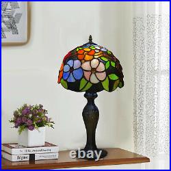 Tiffany Flower Style Table Lamp Stain Glass Handcrafted Bedside Light Desk Lamp