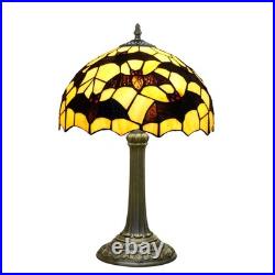 Tiffany Lamp Black Bat Style Stained Glass Table Lamp Vintage Bedroom Bedside