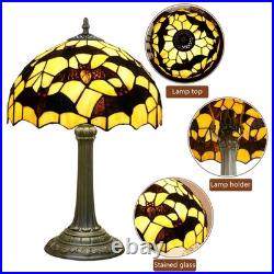 Tiffany Lamp Black Bat Style Stained Glass Table Lamp Vintage Bedroom Bedside
