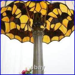 Tiffany Lamp Black Bat Style Stained Glass Table Lamp Vintage Bedroom Bedside