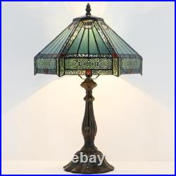 Tiffany Lamp Stained Glass Table Lamp Bedside Reading Light W12H19 Inches Missi