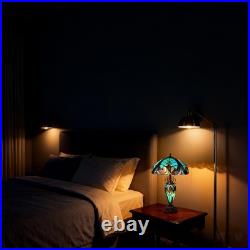 Tiffany Mother and Daughter Desk Lamp, Glass Lighting Fixture with 3 Warm Lights