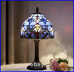 Tiffany Style Baroque Stained Glass Table Lamp Vintage Bedside Light Home Decor