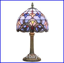 Tiffany Style Baroque Stained Glass Table Lamp Vintage Bedside Light Home Decor