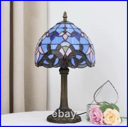 Tiffany Style Baroque Stained Glass Table Lamp Vintage Bedside Light Home Decor