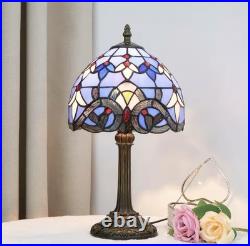 Tiffany Style Baroque Stained Glass Table Lamp Vintage Bedside Light Home Decor