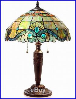 Tiffany Style Handcrafted Pearl Vintage Table Lamp 16 Shade