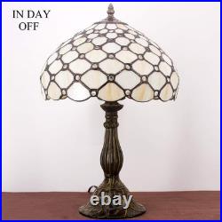 Tiffany Style Stained Glass Table Lamp Vintage Bedside Nightstand Desk Light