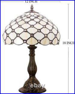 Tiffany Style Stained Glass Table Lamp Vintage Bedside Nightstand Desk Light