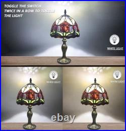 Tiffany Style Stained Glass Tulip Lamp Vintage Bedside Night Light Decor Tiffany Style Stained Glass Tulip Lamp Vintage Bedside Night Light Decor