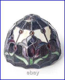 Tiffany Style Stained Glass Tulip Lamp Vintage Bedside Night Light Decor