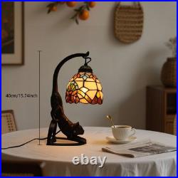 Tiffany Style Table Lamp Bedside Lamp Vintage Stained Glass Tabletop Night Light