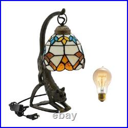 Tiffany Style Table Lamp Bedside Lamp Vintage Stained Glass Tabletop Night Light