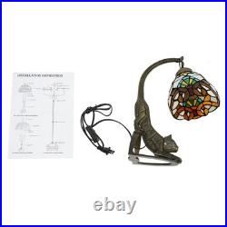 Tiffany Style Table Lamp Bedside Lamp Vintage Stained Glass Tabletop Night Light