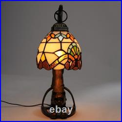Tiffany Style Table Lamp Bedside Lamp Vintage Stained Glass Tabletop Night Light
