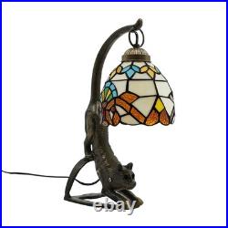 Tiffany Style Table Lamp Bedside Lamp Vintage Stained Glass Tabletop Night Light
