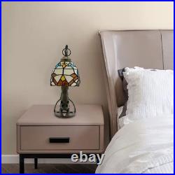 Tiffany Style Table Lamp Bedside Lamp Vintage Stained Glass Tabletop Night Light
