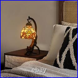 Tiffany Style Table Lamp Bedside Lamp Vintage Stained Glass Tabletop Night Light