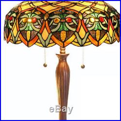 Tiffany Style Table Lamp Classic Vintage Look Handcrafted Stained Cut Glass