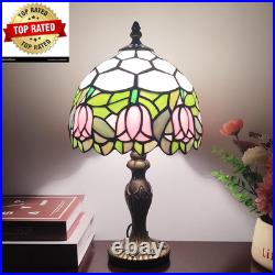 Tiffany Table Lamp Small Stained Glass Desk Lamp Vintage Bedside Lamp Included 3