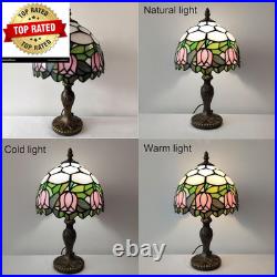 Tiffany Table Lamp Small Stained Glass Desk Lamp Vintage Bedside Lamp Included 3