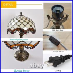Tiffany style Stained Glass Bedside Desk lamp Vintage Shade Table Lamp 18 Tall