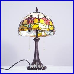 Tulip Pattern Table Lamp Tiffany 2-Lights Desk Light Home Office Study Light Tulip Pattern Table Lamp Tiffany 2-Lights Desk Light Home Office Study Light