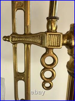 Unique Hollywood Regency 1980s Vintage Gold Gooseneck Lamp