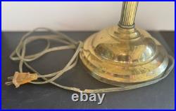 Unique Hollywood Regency 1980s Vintage Gold Gooseneck Lamp