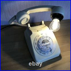Upcycled Cream Retro Vintage Telephone Lamp