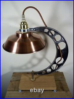Upcycled Vintage/Retro Copper Industrial/Steampunk/Aviator Table/Desk Lamp/Light