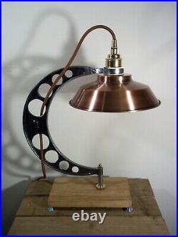 Upcycled Vintage/Retro Copper Industrial/Steampunk/Aviator Table/Desk Lamp/Light