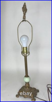 Uranium Glass Table Lamp Antique Vintage Custom Art Deco Style Uranium Glass Table Lamp Antique Vintage Custom Art Deco Style