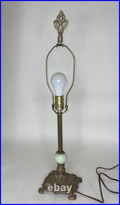 Uranium Glass Table Lamp Antique Vintage Custom Art Deco Style