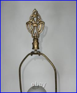 Uranium Glass Table Lamp Antique Vintage Custom Art Deco Style