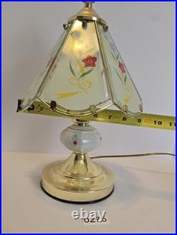 VERY UNIQUE Vintage Gold Tone Brass Lamp Floral Design Table Lamp VERY UNIQUE Vintage Gold Tone Brass Lamp Floral Design Table Lamp