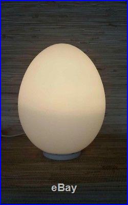 VINTAGE 1960'S Laurel glass Egg Table Lamp SMALLER SIZE 11 FROSTED MID CENTURY