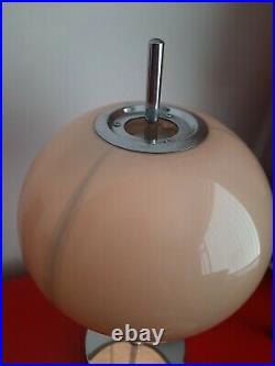 VINTAGE 70s MIDCENTURY GUZZINI STYLE TABLE MUSHROOM LAMP LIGHT Brown #3268 retro
