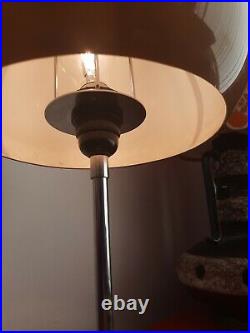 VINTAGE 70s MIDCENTURY GUZZINI STYLE TABLE MUSHROOM LAMP LIGHT Brown #3268 retro