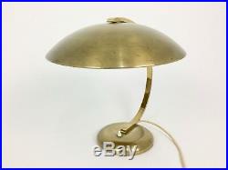 VINTAGE BAUHAUS BRASS TABLE LAMP by HILLEBRAND MID CENTURY