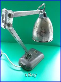 VINTAGE CAST IRON & STEEL MID 20th CENTURY ANGLEPOISE MEMLITE DESK TABLE LAMP
