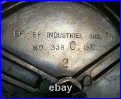 VINTAGE EF&EF Industries table LAMP Large Milk Glass HOBNAIL 1970 MODEL 338 1970