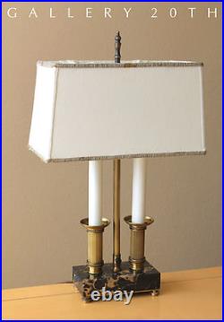 VINTAGE HOLLYWOOD REGENCY MARBLE BRASS TABLE LAMP! SWEET TOMMI PARZINGER 50s MCM