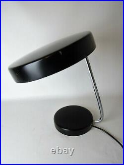 VINTAGE KAISER DESK TABLE LAMP BLACK MID CENTURY MODERN BAUHAUS 60s 70s
