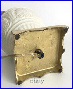 VINTAGE Lenox Athenian Electric Table Lamp Light Porcelain 14K Gold Trim Brass