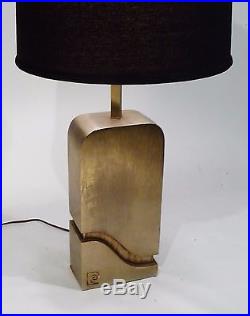VINTAGE SIGNED PIERRE CARDIN TABLE LAMP LIGHT MID CENTURY MODERN FRENCH 70s