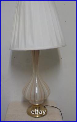 VINTAGE Tall Murano Glass Table Lamp by Dino Martens