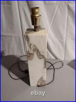 VINTAGE Vermarco MARBLE / ALBASTER TABLE LAMP 16.5 TALL Works